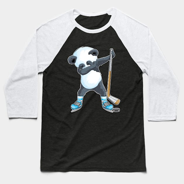 Dabbing panda Ice Hockey panda Kids Boys funny ice Hockey Baseball T-Shirt by UNXart